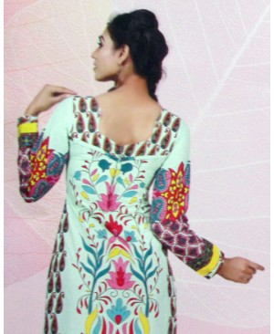 Multicolor Floral Printed Cotton Suit