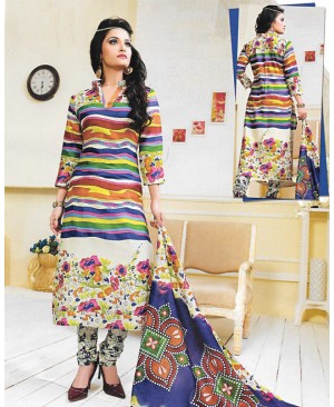 Multi-Color Punjabi Cotton Suit