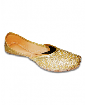 Golden Embroidered Casual Jutti